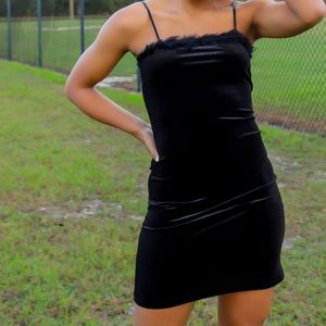 Velvet Black Minidress